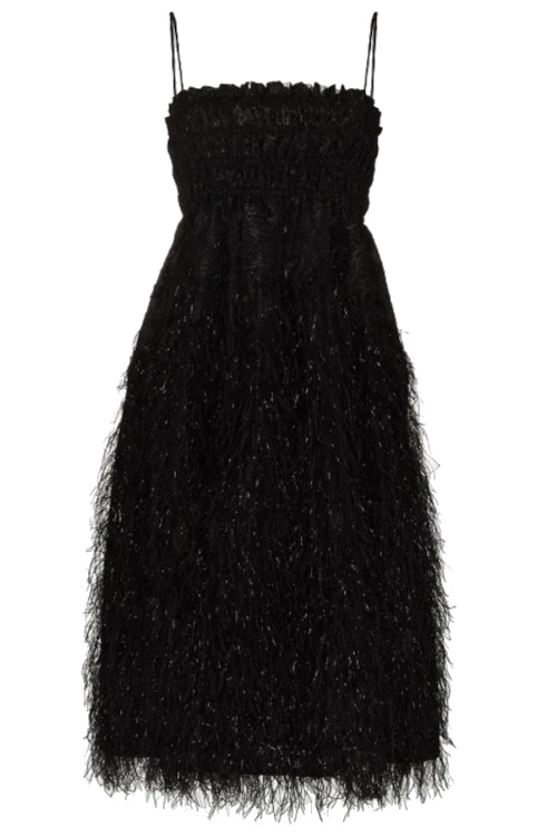 Black feather dress