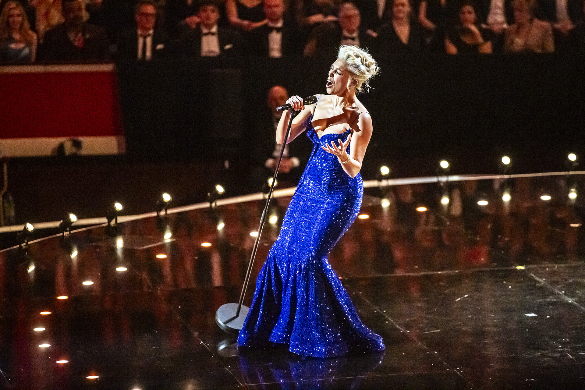 Hannah Waddingham presents at the Olivier Awards 2024