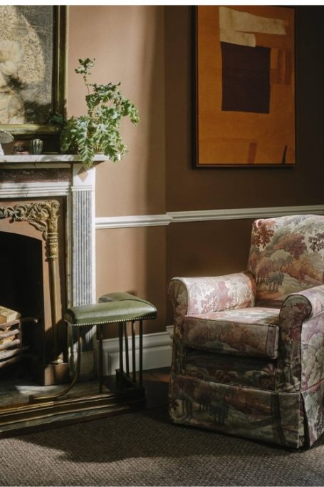 Acron-coloured sitting room