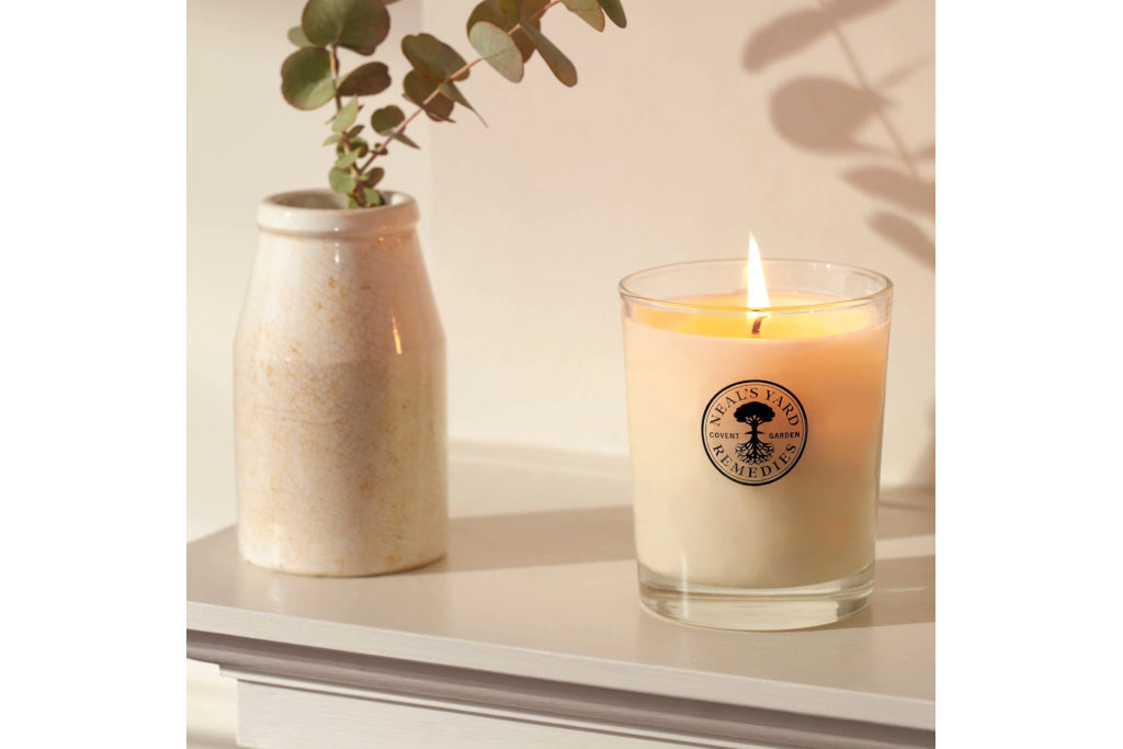 Sideboard lit by warm light