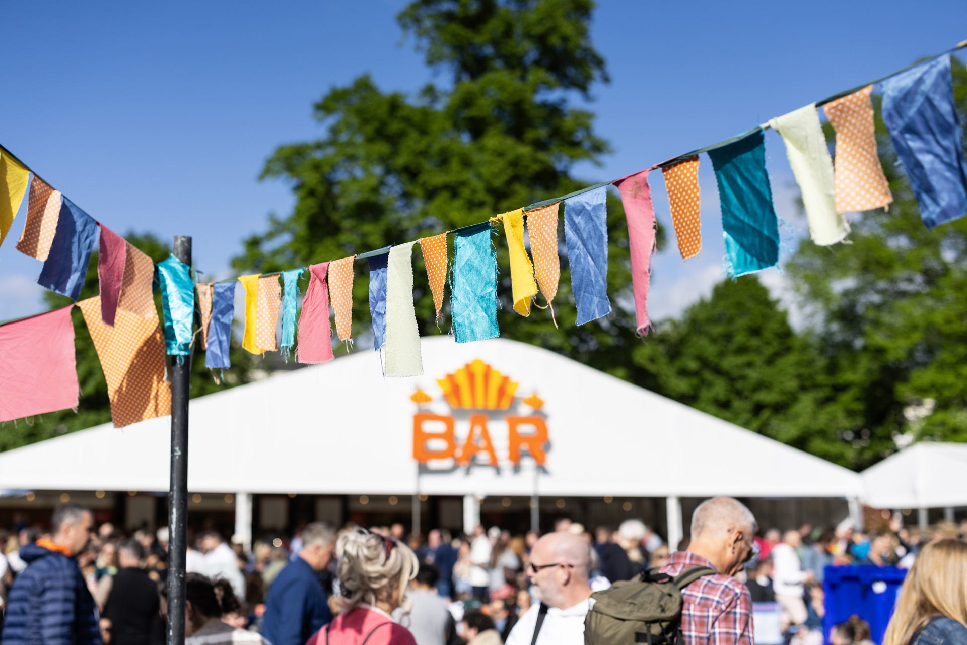 The bar tent at Cheltenham Jazz Festival