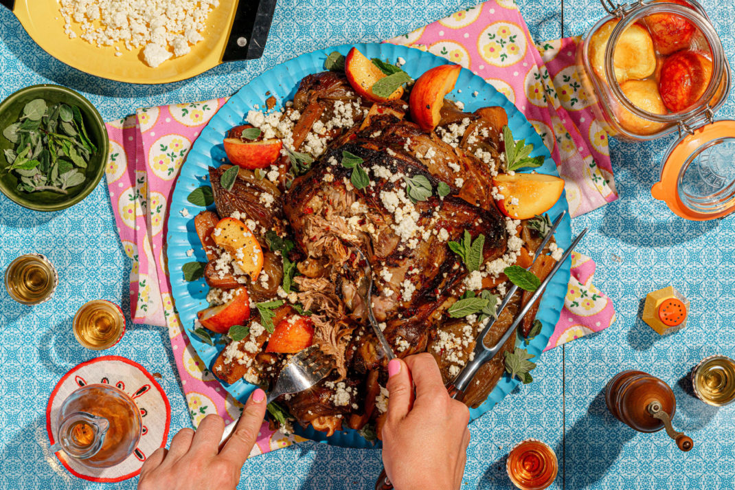 Slow cooked harissa lamb