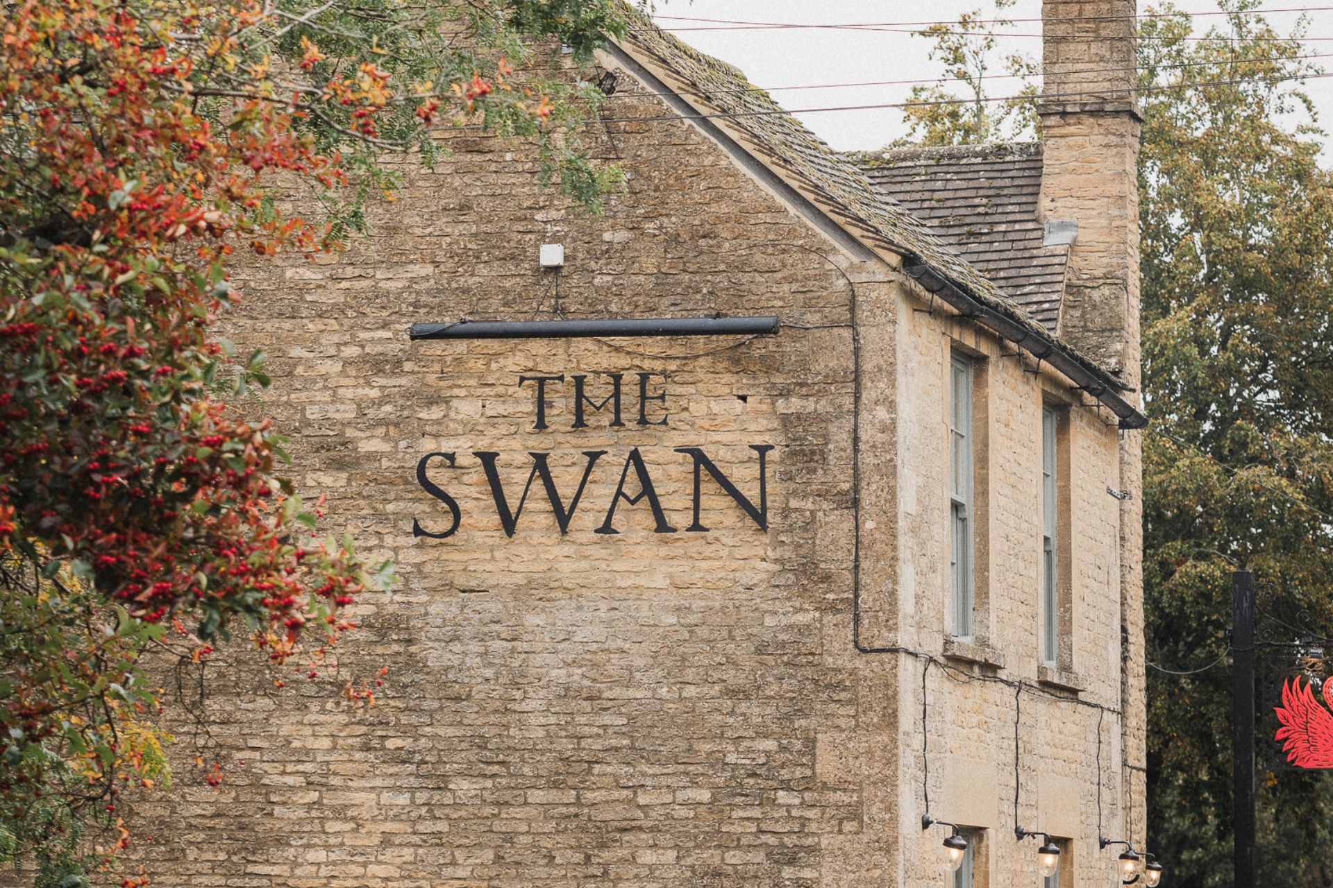 Exterior of The Swan hotel in The Cotswolds