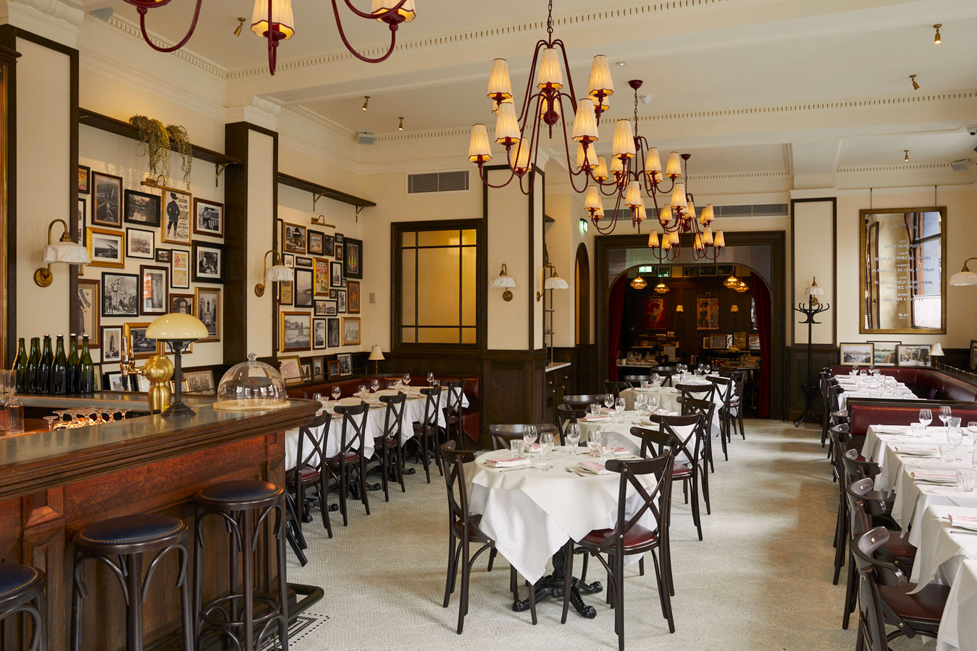 The bar at Josephine Bouchon, Fulham Road