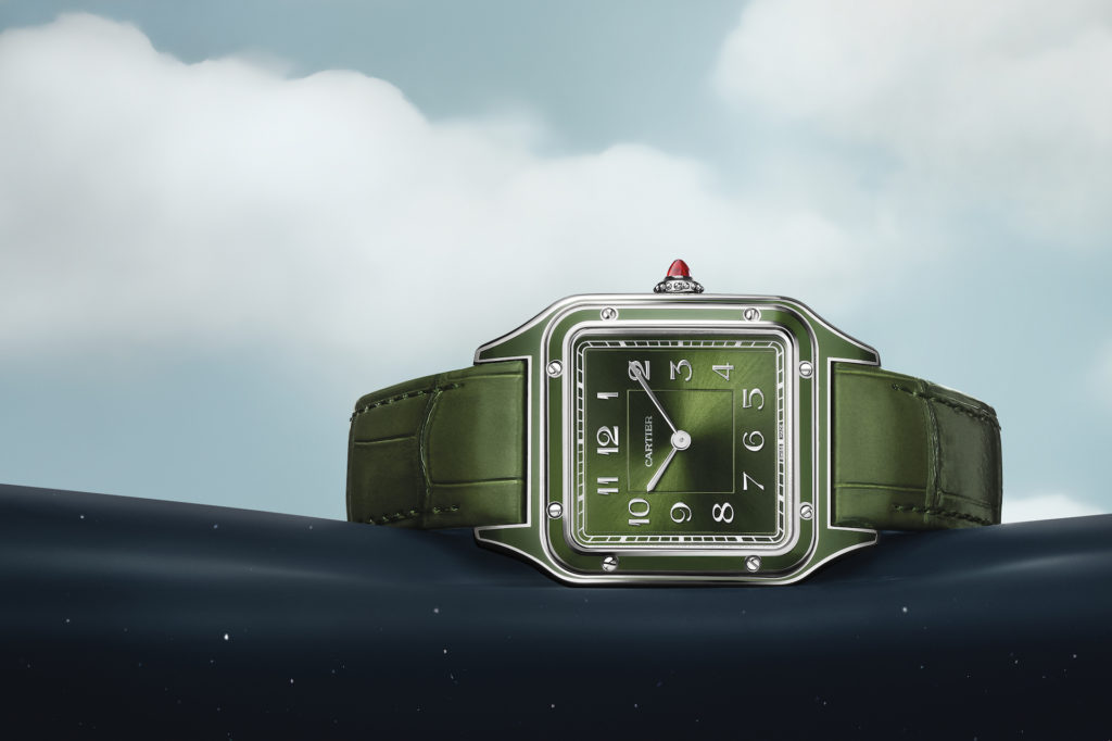 Santos de Cartier watch in green watches & wonders trends 2024
