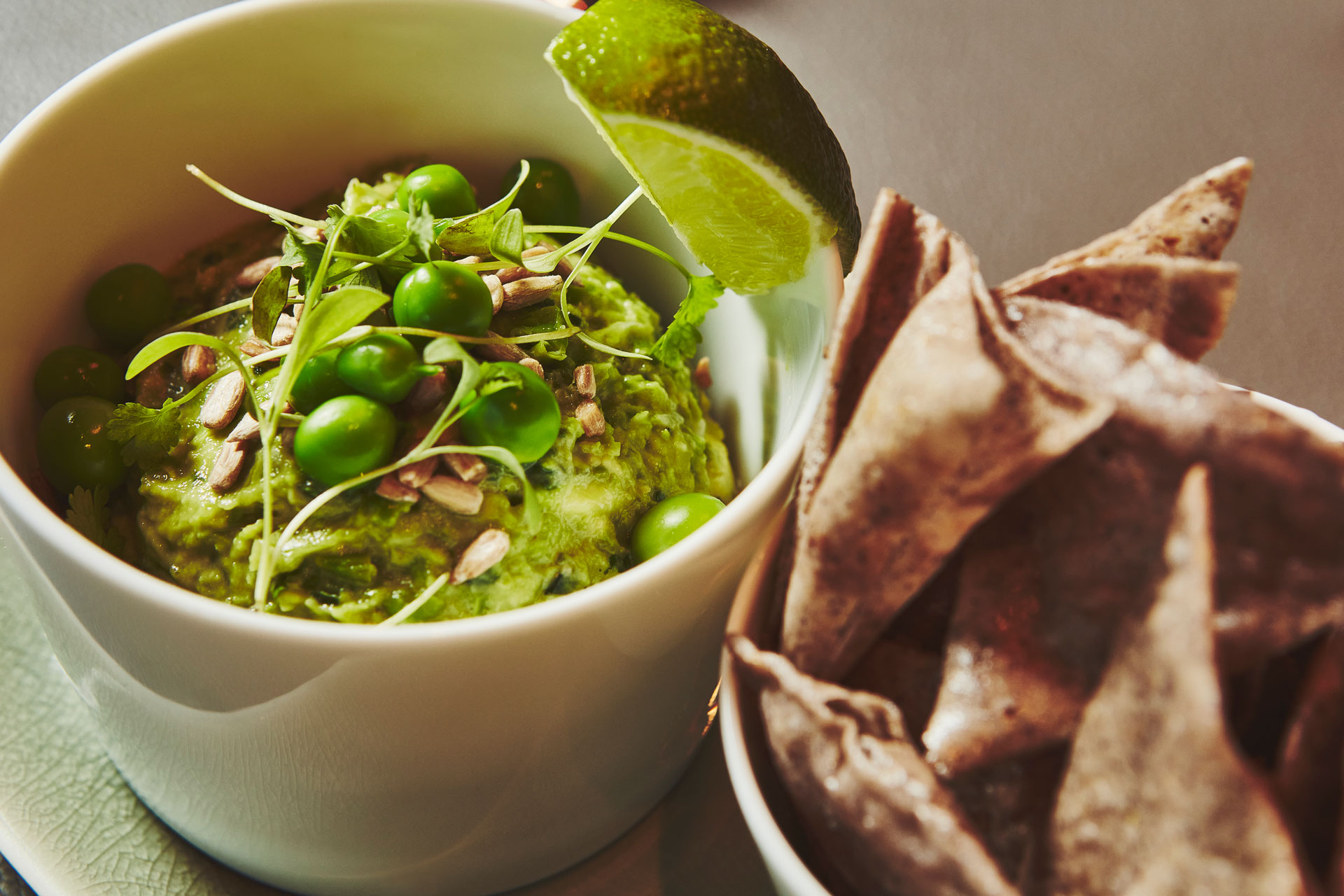 Pea guacamole at abc kitchens