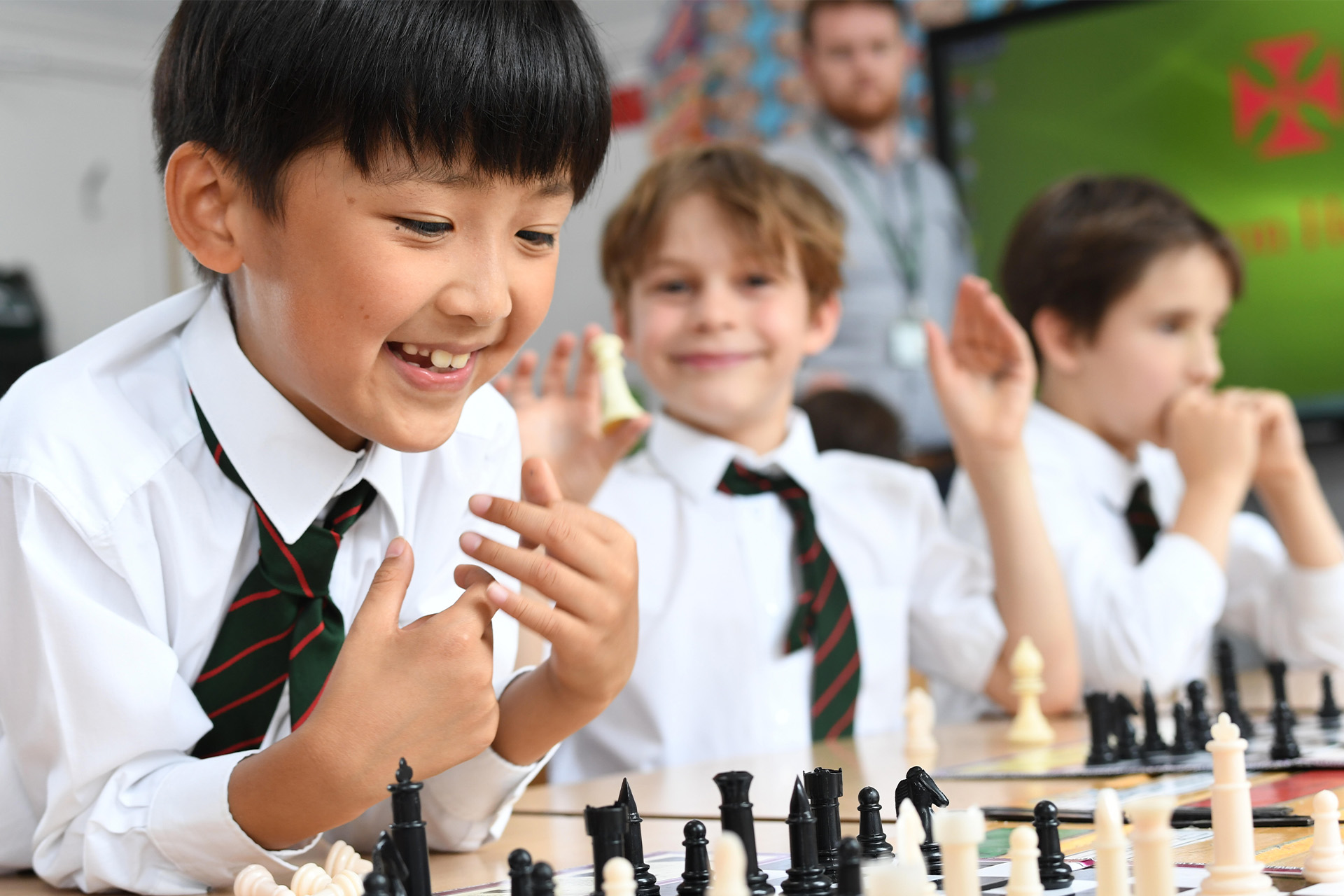 Pupils playing chess at Eaton House The Manor