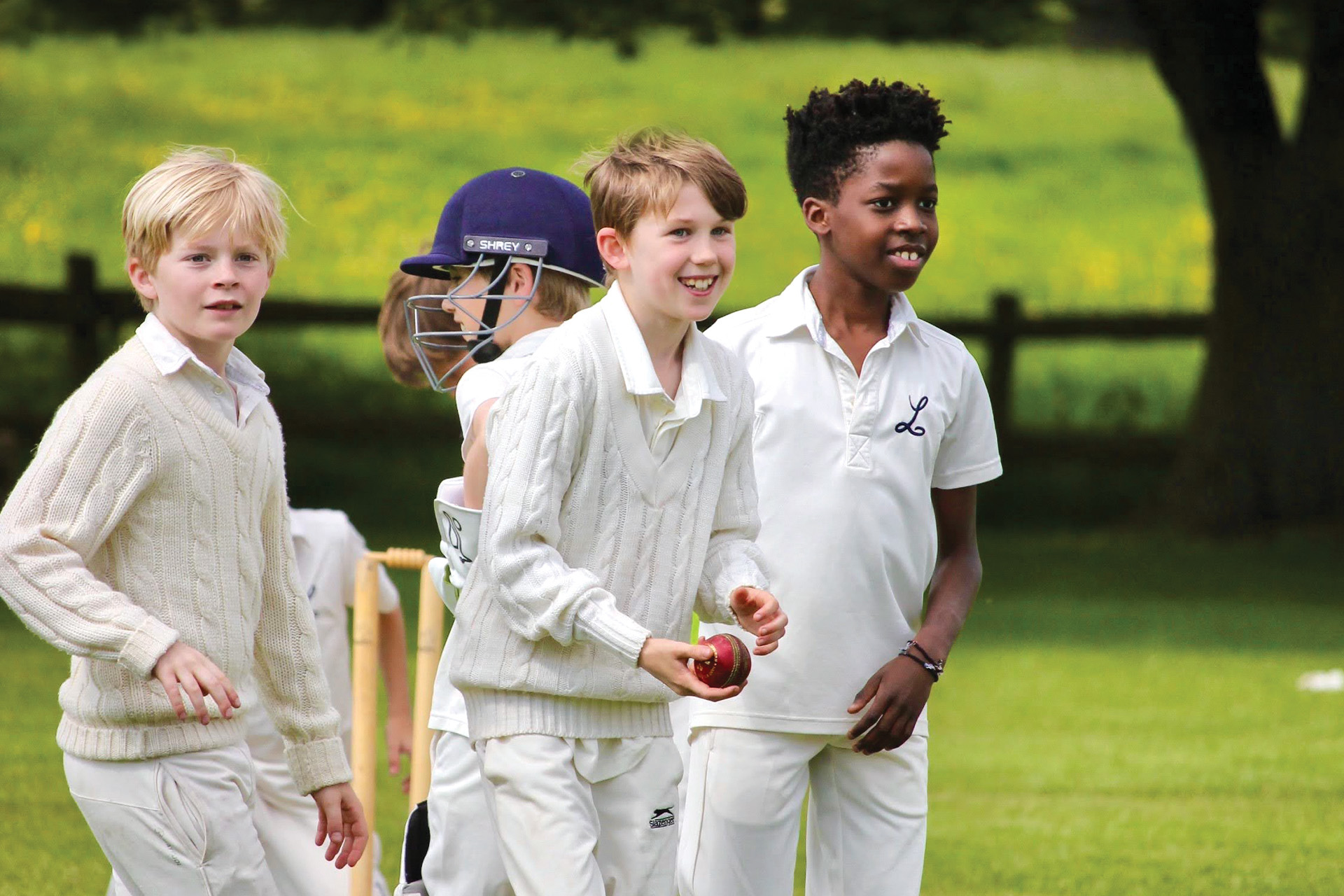 Ludgrove School, Berkshire playing cricket