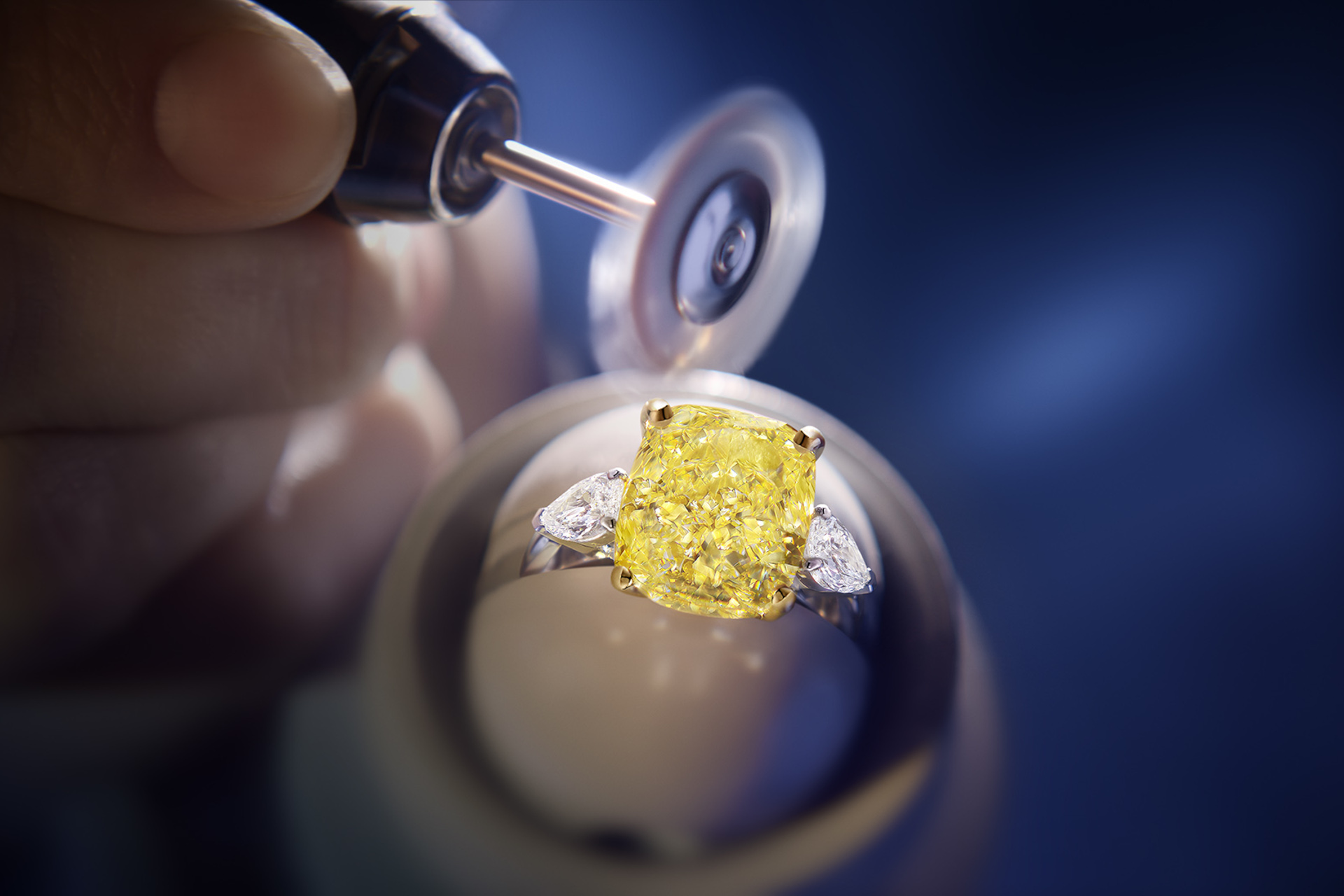 Ring being buffed