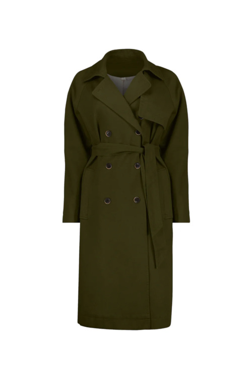 Khaki trench coat