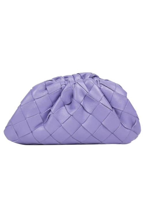 Purple clutch bag
