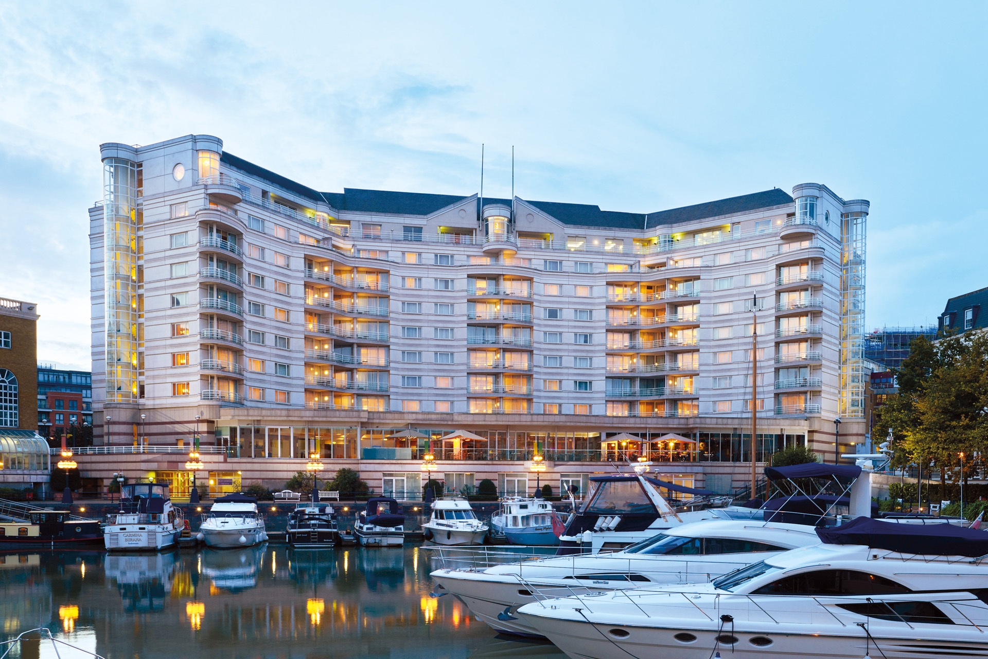 The exterior of Chelsea Harbour Hotel in London