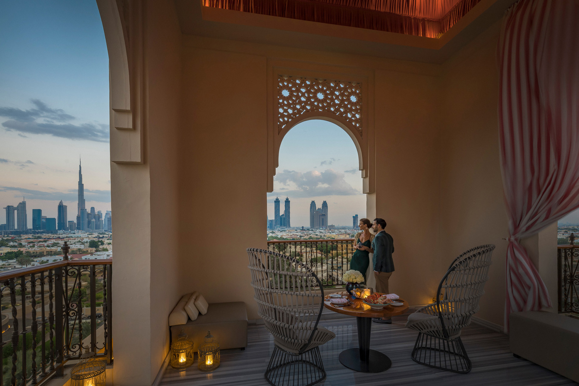 Four Seasons Resort Dubai at Jumeirah Beach at dusk