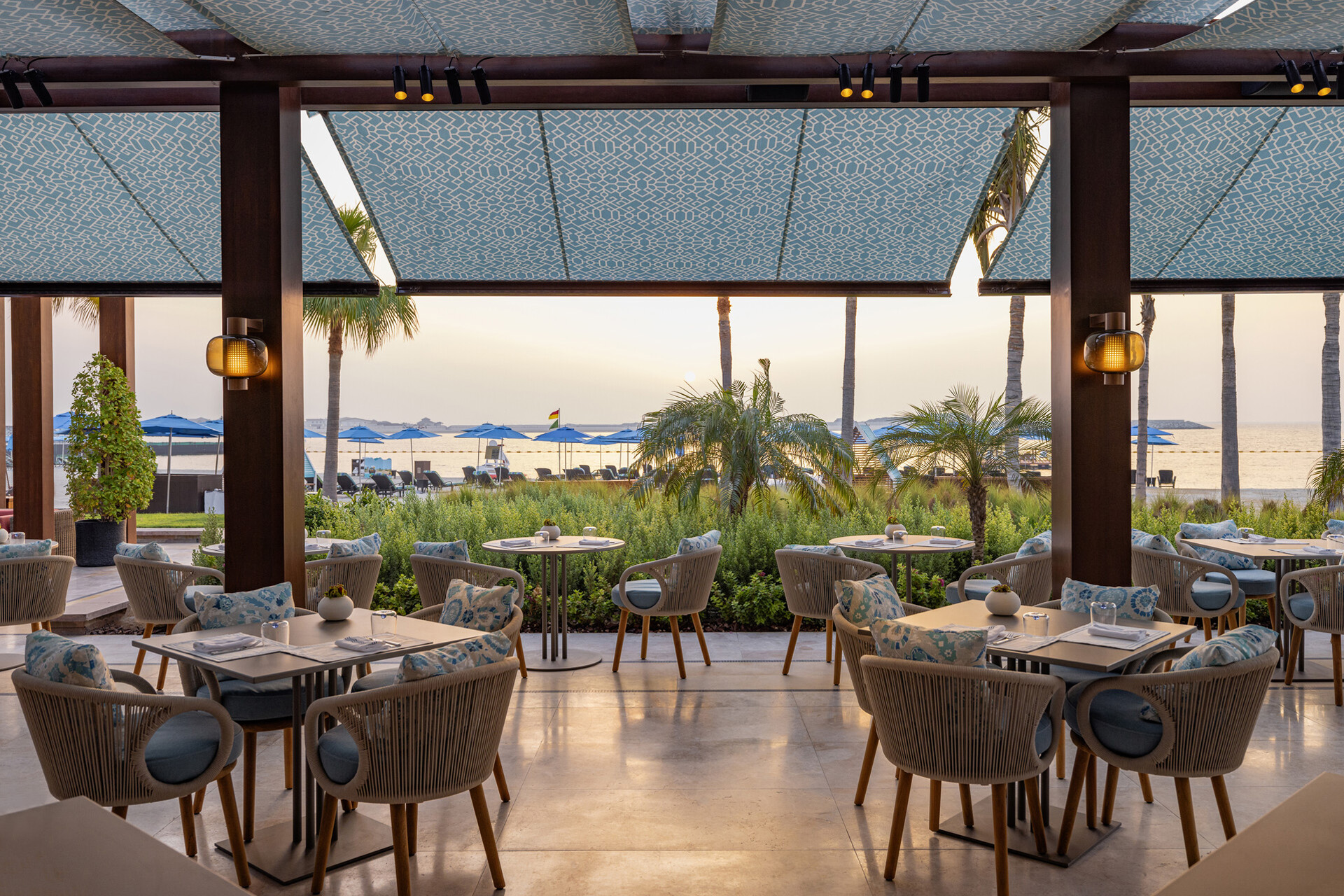 A restaurant by the beach