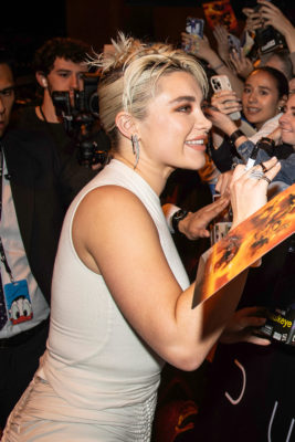 Florence Pugh with whisper pixie haircut