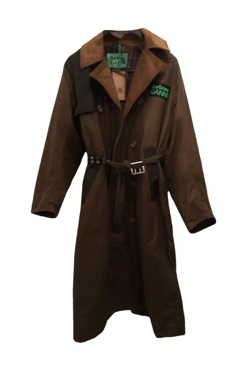 Brown trench coat