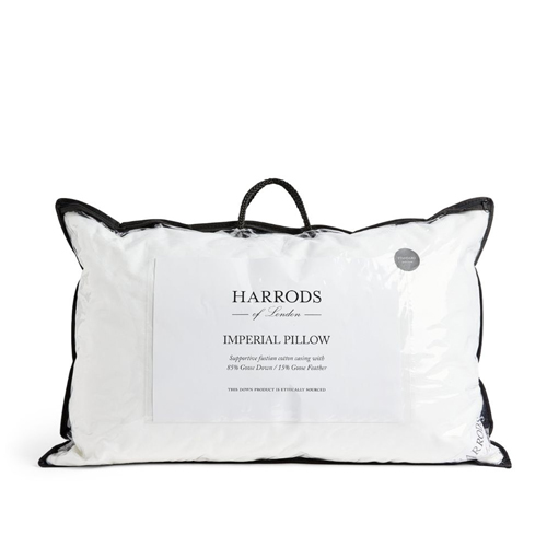 A pillow in a plastic case