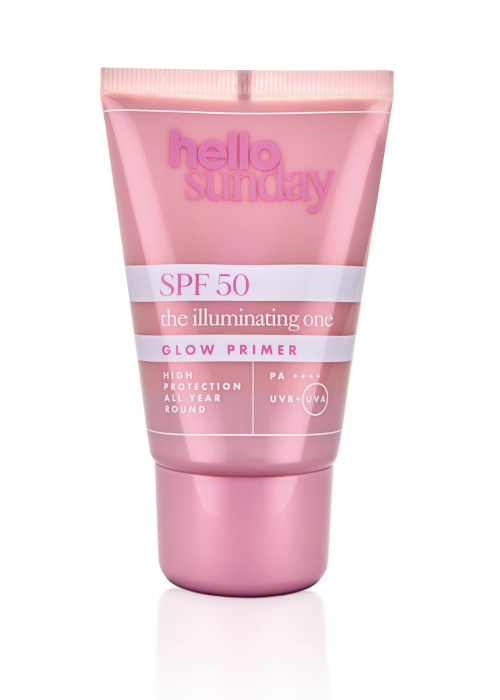Pink bottle of spf cream