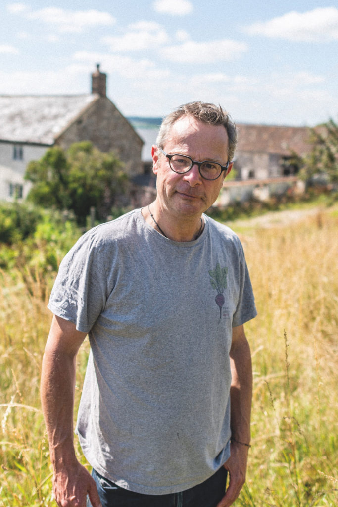 Hugh Fearnely-Whittingstill standing outside River Cottage