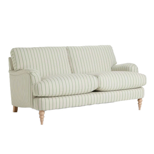 Green stripe sofa