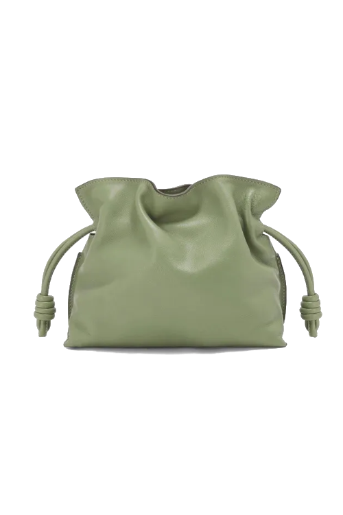 Green drawstring bag