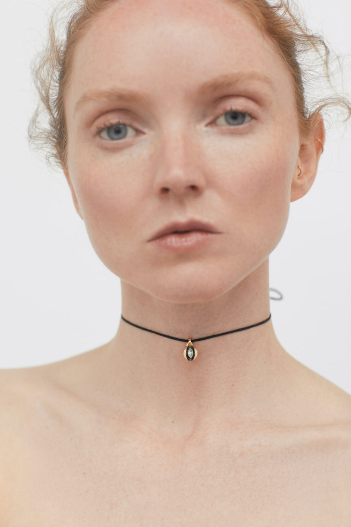 Lily Cole wearing GAIA by Skydiamond necklace
