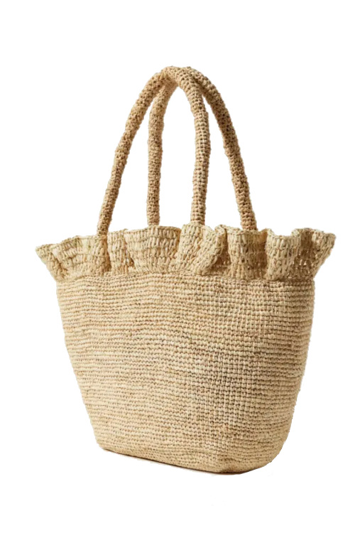 Raffia beach bag