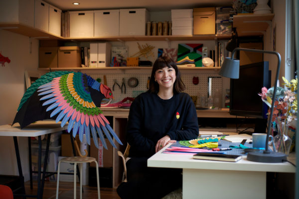 Lydia Kasumi Shirreff in the studio. (Image: Sandra Ebert for Young V&A)