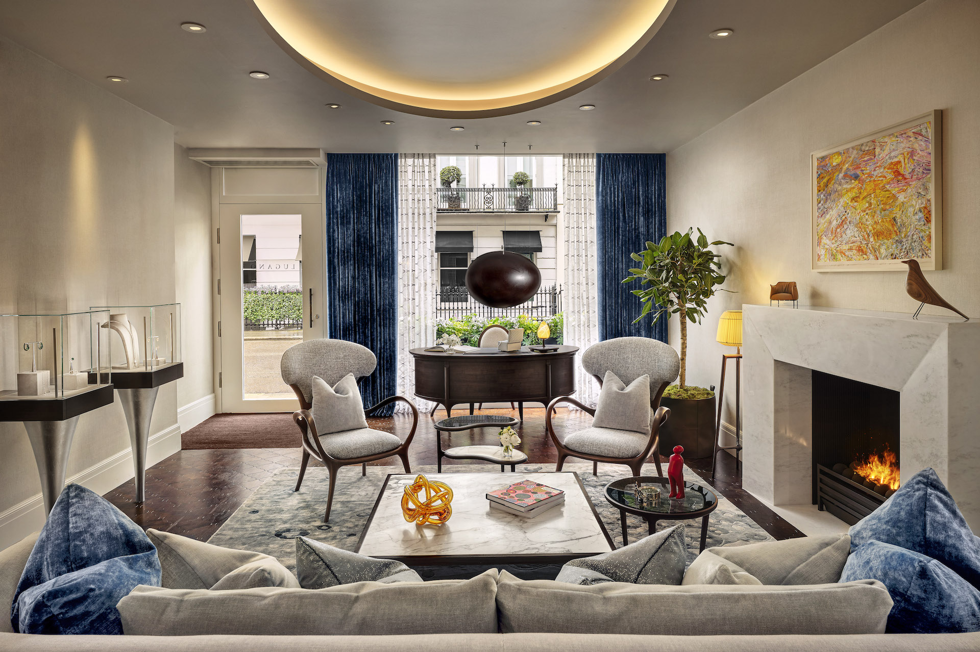 Lugano Mayfair salon sitting area