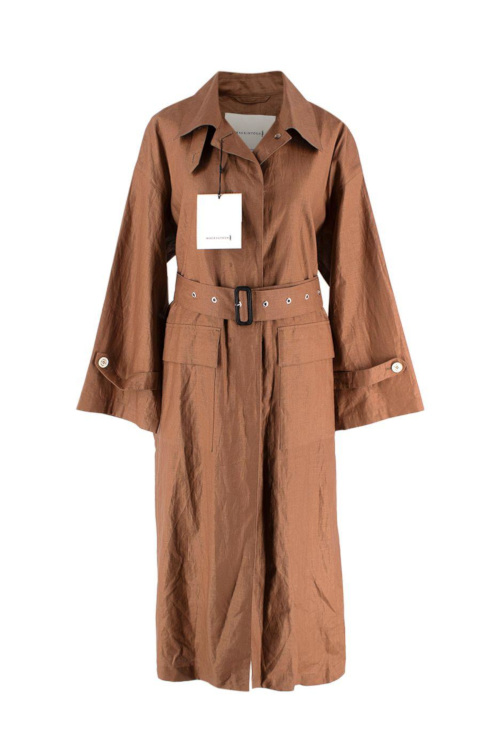 Brown trench coat