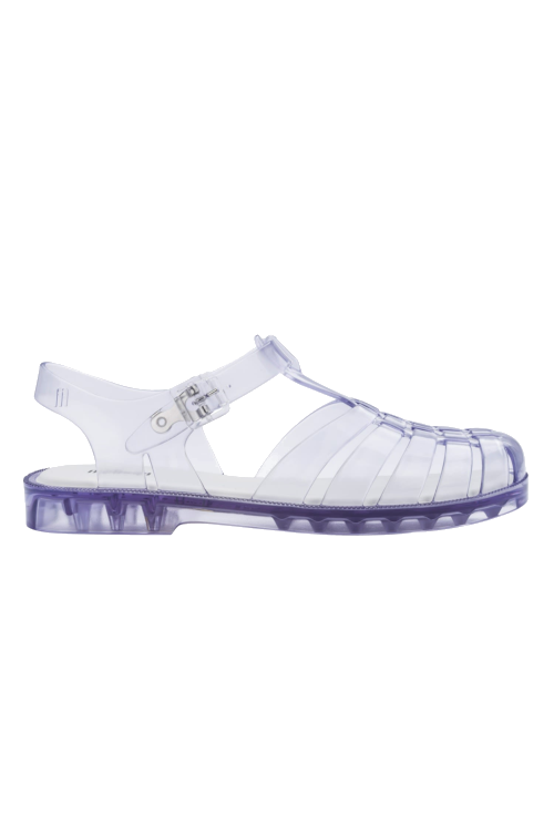 Clear purple jelly sandals