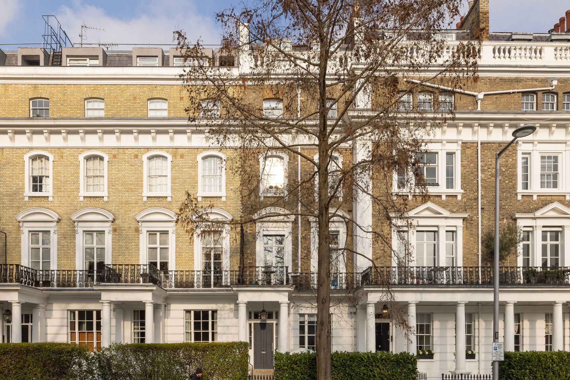 Row of London townhouses