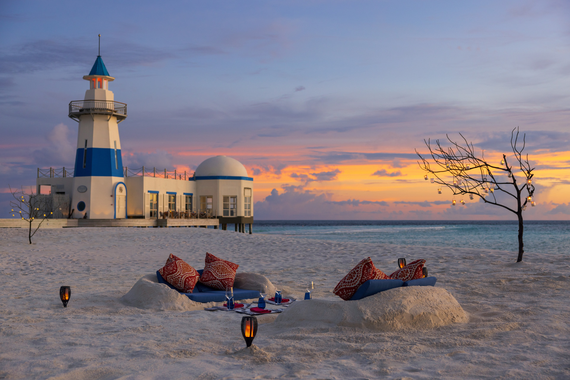 Dining on the beach