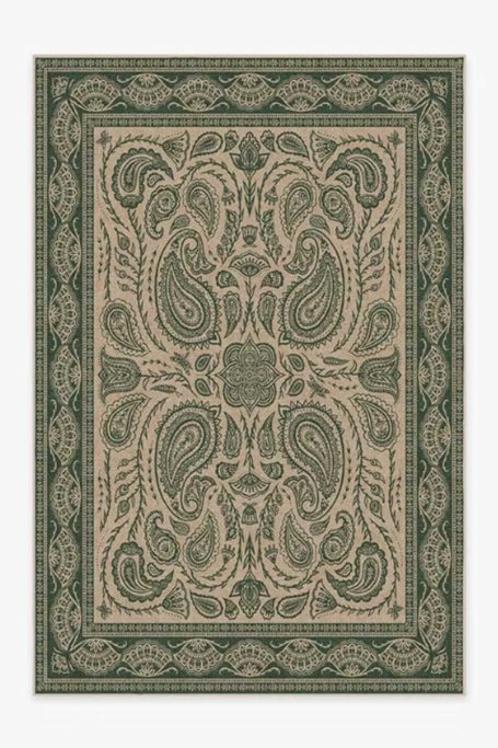 Ruggable Iris Apfel Summer Of Love Forest Green Tufted Rug