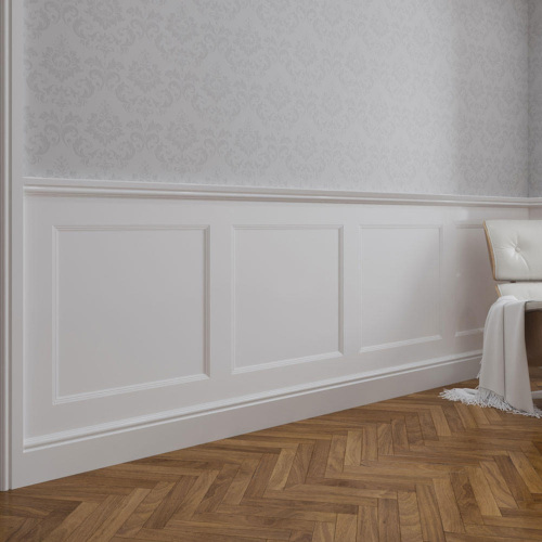 White wall panelling