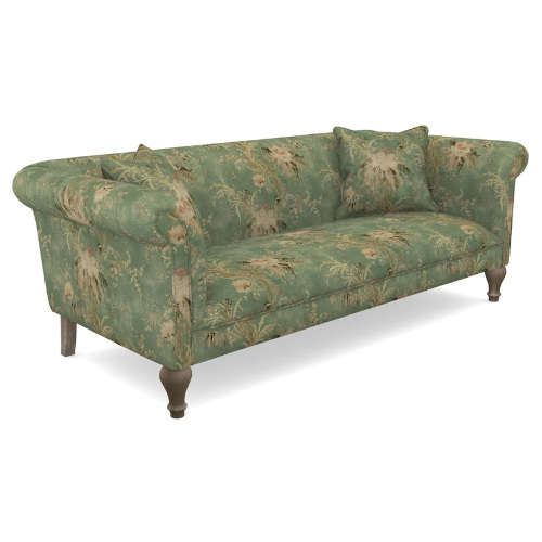 Green floral sofa