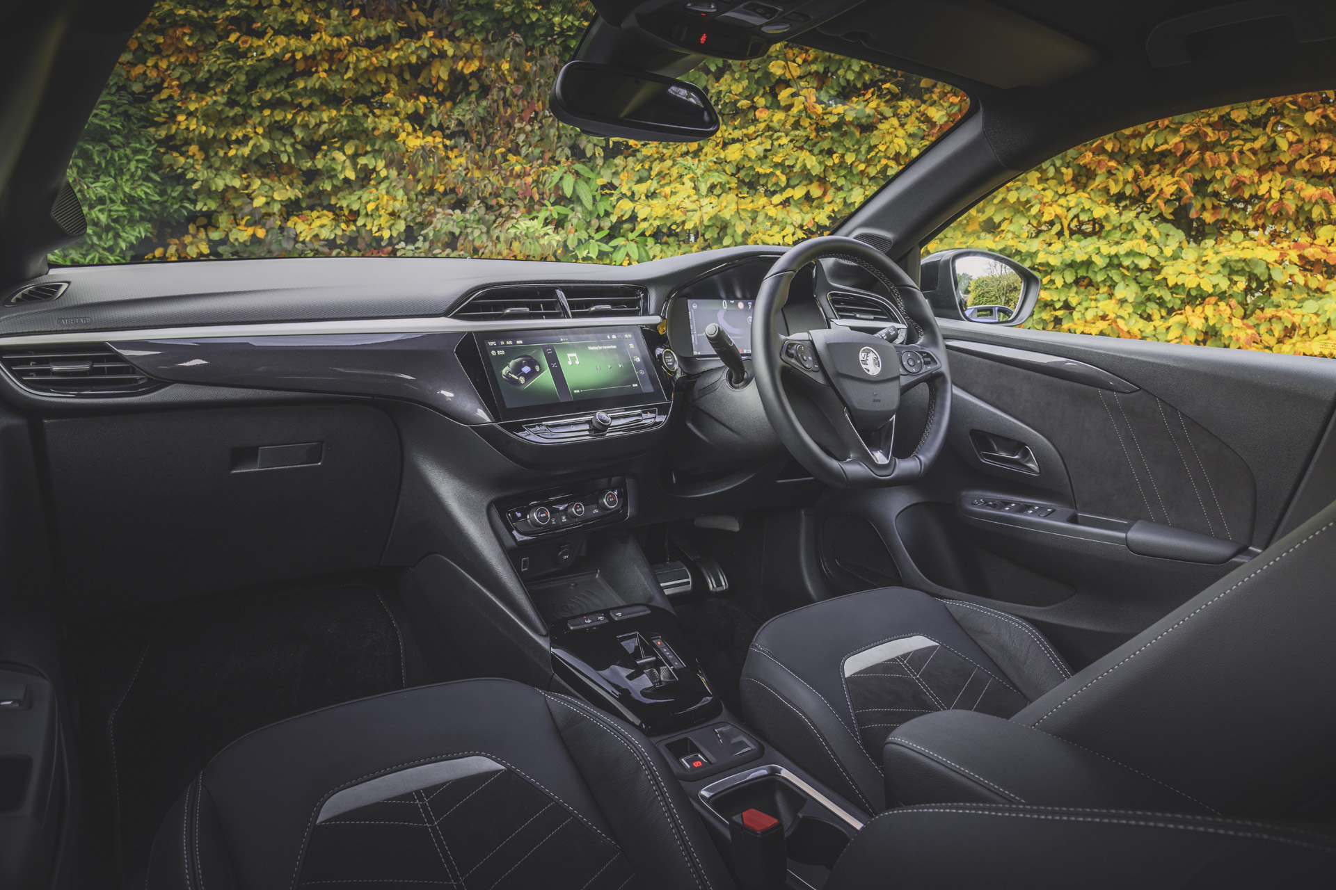 The interior of the car