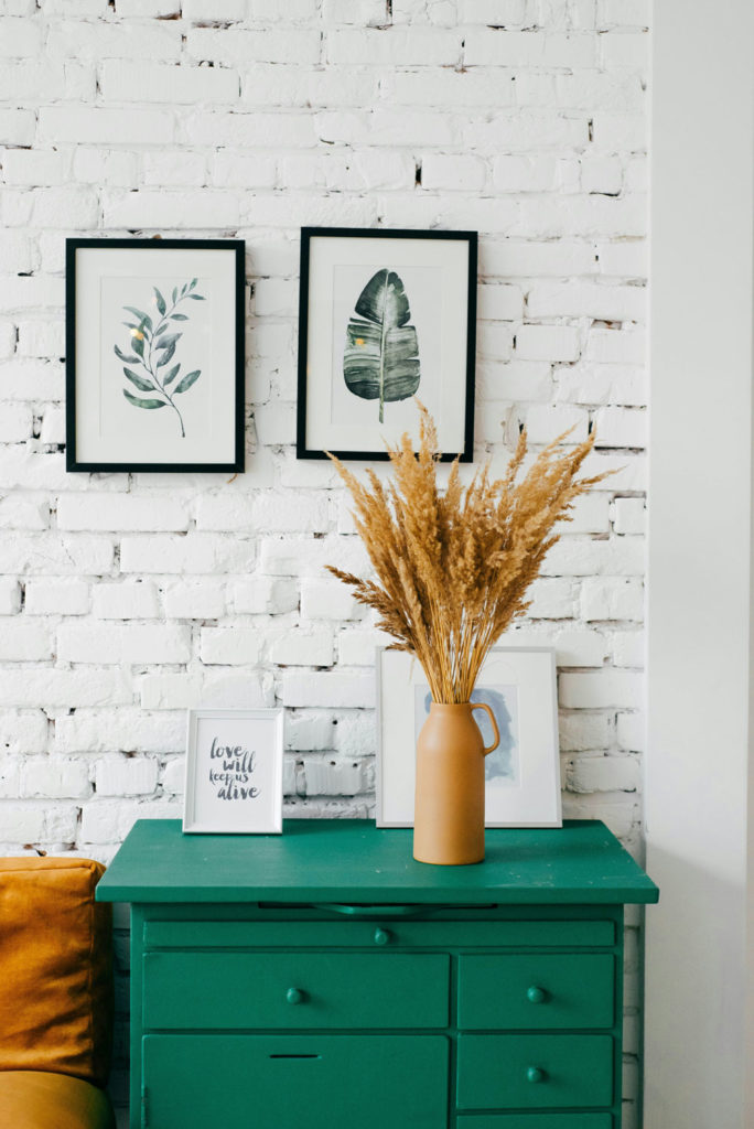 A limewashed wall