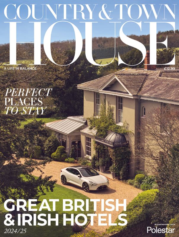 C&TH hotel guide cover, featuring a country house hotel with a Polestar car outside.