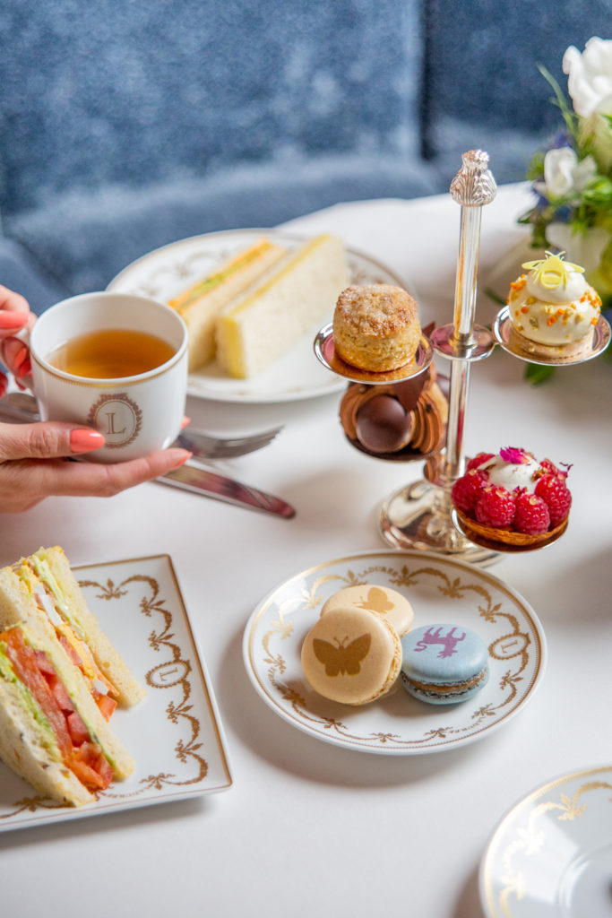 Laduree's Bridgerton afternoon tea