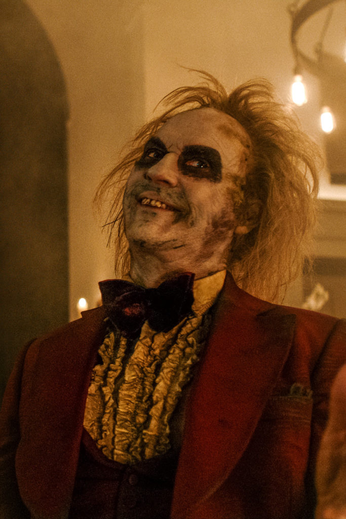 MICHAEL KEATON as Beetlejuice in Warner Bros. Pictures’ comedy, “BEETLEJUICE BEETLEJUICE,” a Warner Bros. Pictures release.