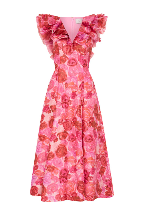 Pink floral dress