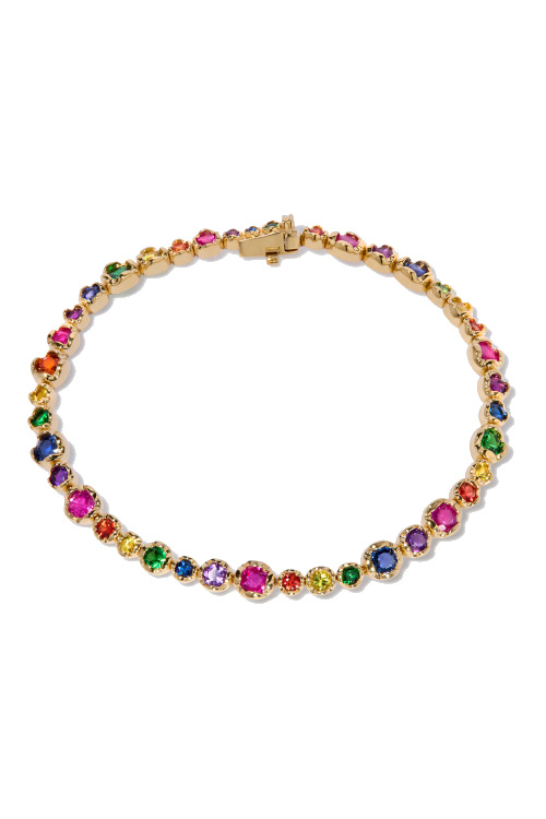 Rainbow tennis bracelet