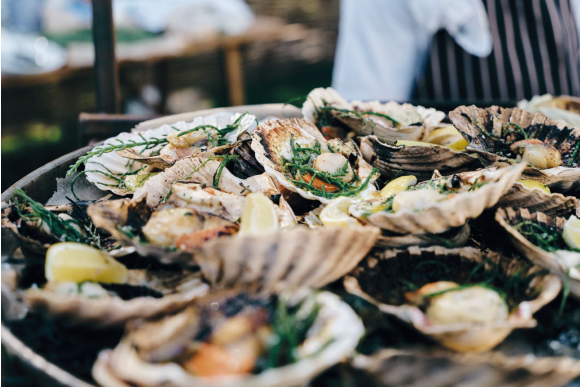 Oyster platter at Cornbury House horse trials