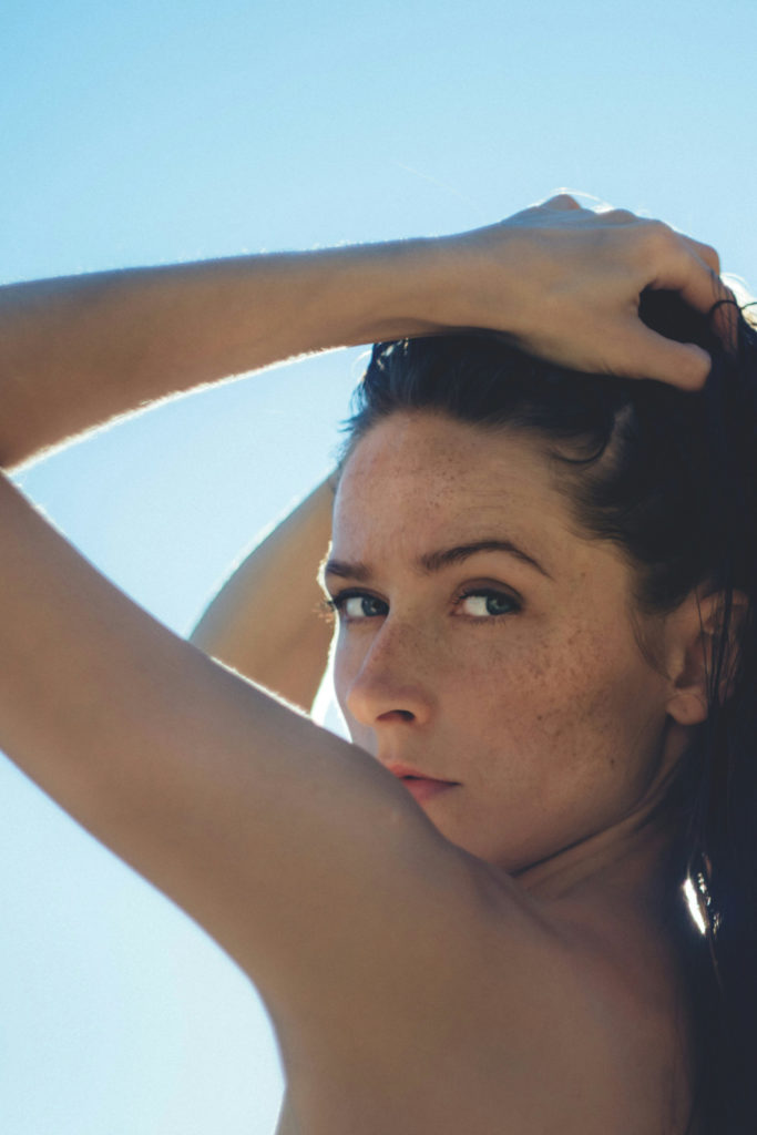 Close up of woman's face | summer acne