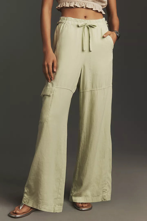 A pair of mint trousers from Pilcro