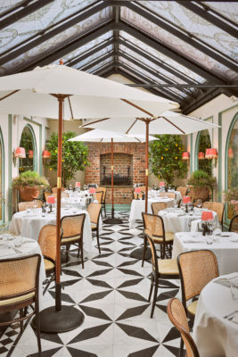 Terrace of Daphne's restaurant in Chelsea