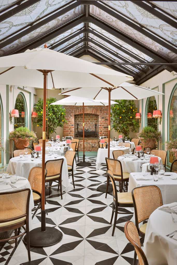 Terrace of Daphne's restaurant in Chelsea