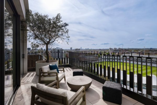 Private terrace overlooking Lord's Cricket Ground