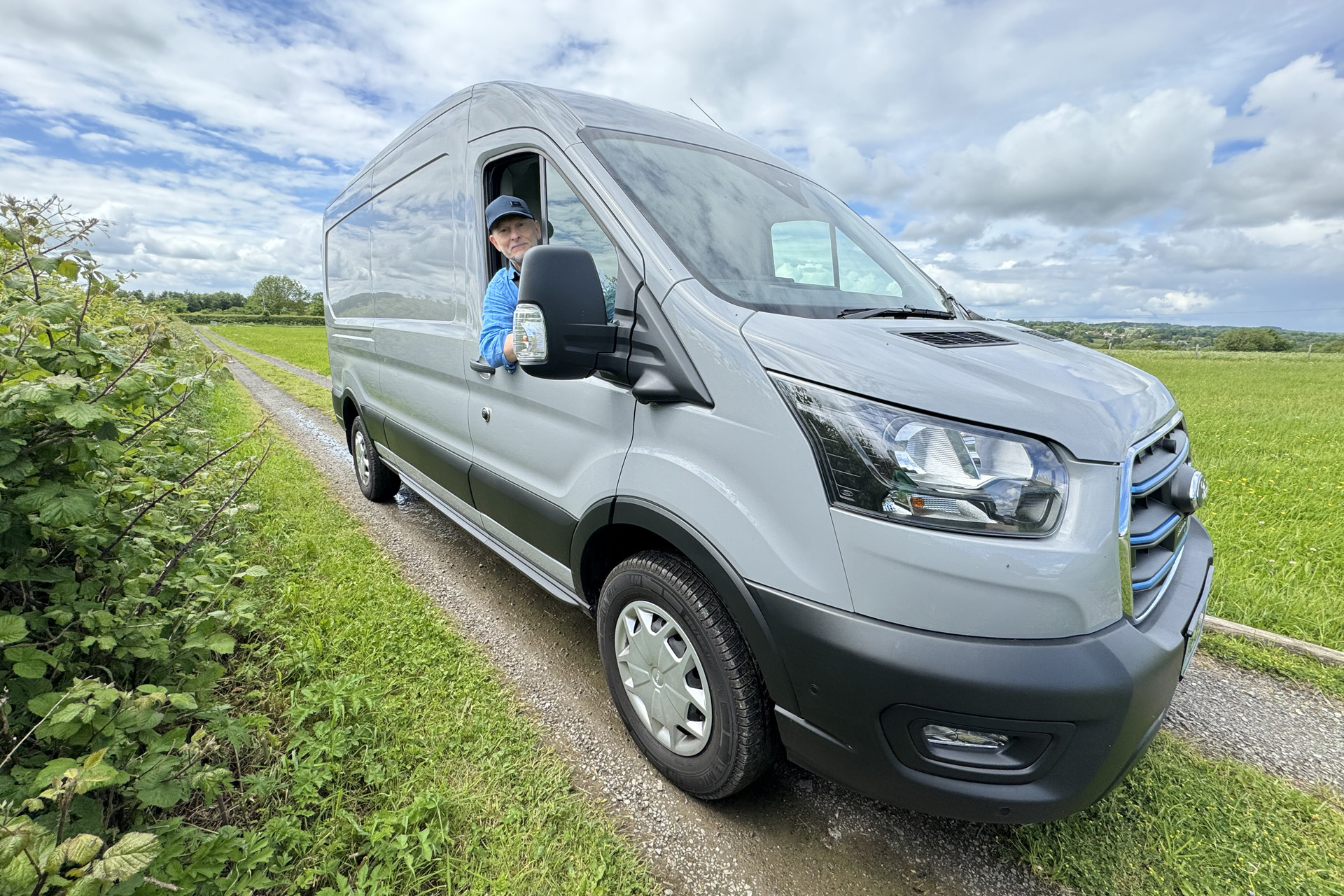 Jeremy in the Ford E-Transit